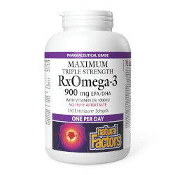 Buy Natural Factors Triple Strength Rx Omega 3 with Vitamin D Online in Canada at Erbamin
