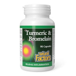 Buy Natural Factors Turmeric & Bromelain Online in Canada at Erbamin